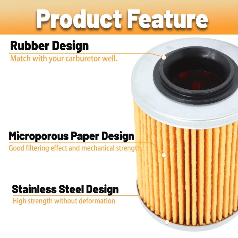 Chikia 2PCS CFMOTO Oil Filter with O-rings Compatible with cfmoto Cforce Zforce Uforce 400 500 600 800 900 950 1000 0800-011300 - Image 5